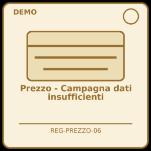 Prezzo - Campagna dati insufficienti