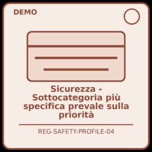 Sicurezza - Sottocategoria più specifica prevale sulla priorità